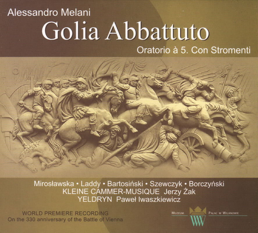 Okładka do płyty CD. Na środku płaskorzeźba przedstawiająca bitwę. Pośrodku król Jan III Sobieski. 