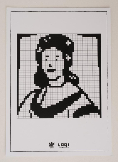 Łamigłówka z wizerunkiem króla Jana III i królowej Marii Kazimiery 