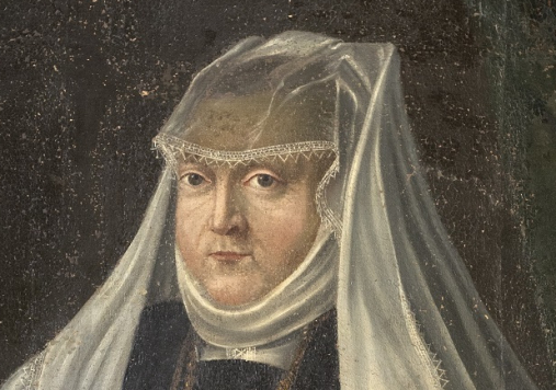 Portret królowej Anny Jagiellonki w białym welonie